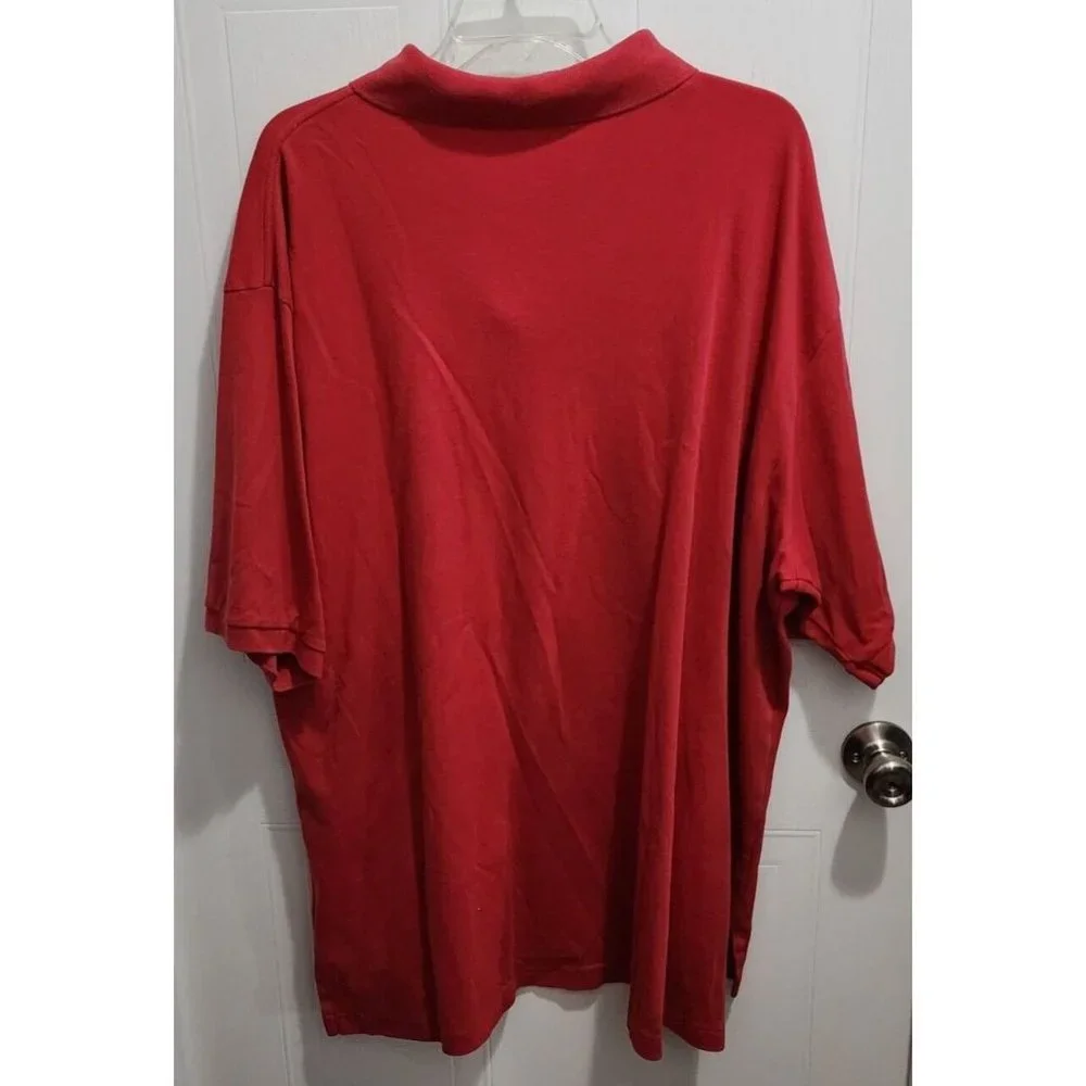 Polo Ralph Lauren Red Short Sleeve‎ Polo Shirt Size 2XLT Blue Pony 100% Cotton